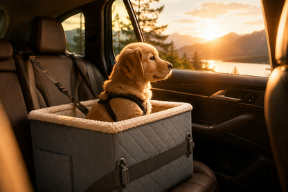 Premium Quilted Dog Booster Car Seat