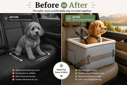 Premium Quilted Dog Booster Car Seat