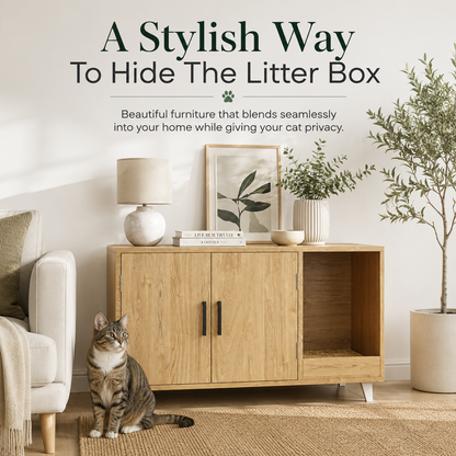 Premium Hidden Cat Litter Cabinet