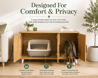 Premium Hidden Cat Litter Cabinet