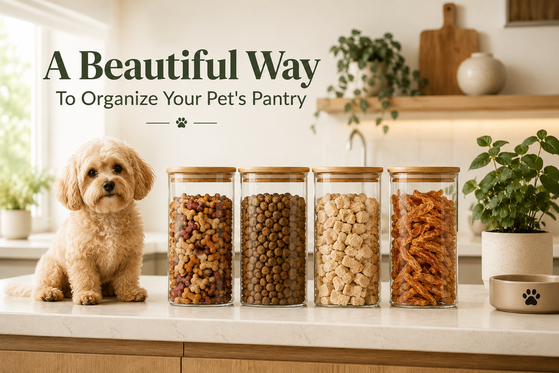 Premium Glass Pet Pantry Canister Set