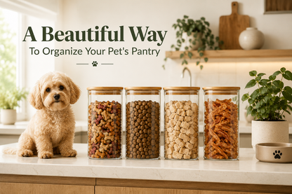Premium Glass Pet Pantry Canister Set