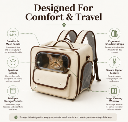 Premium Pet Travel Backpack