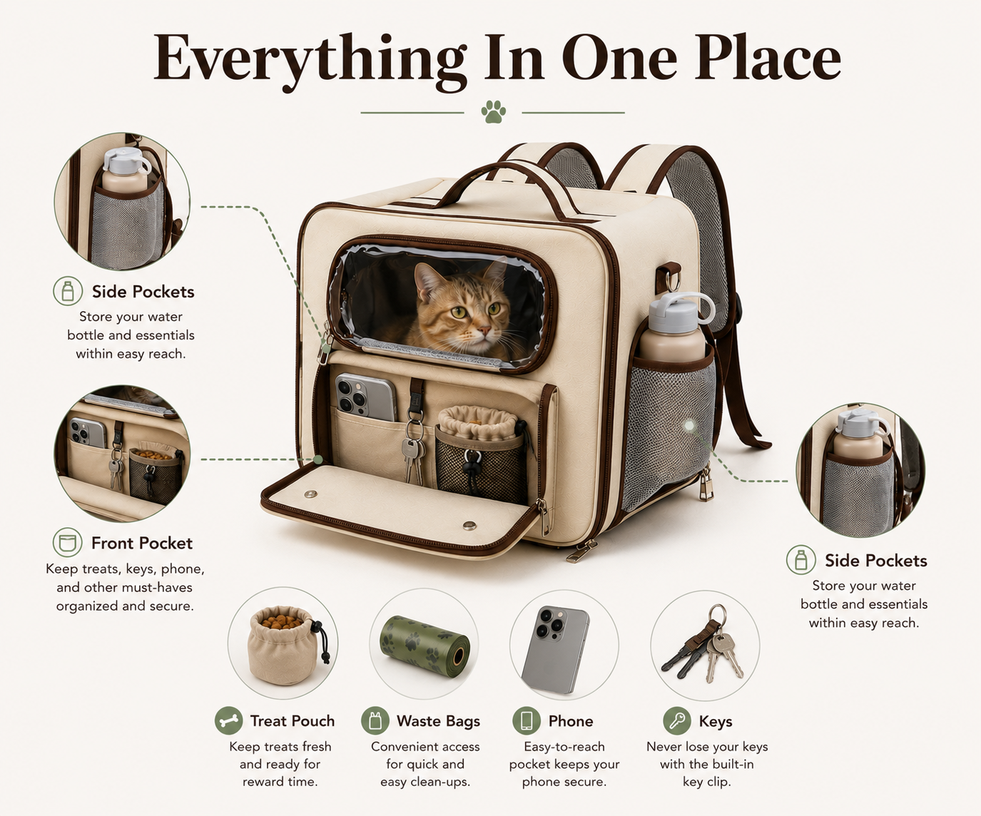 Premium Pet Travel Backpack