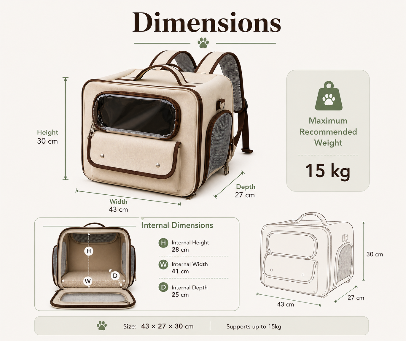 Premium Pet Travel Backpack