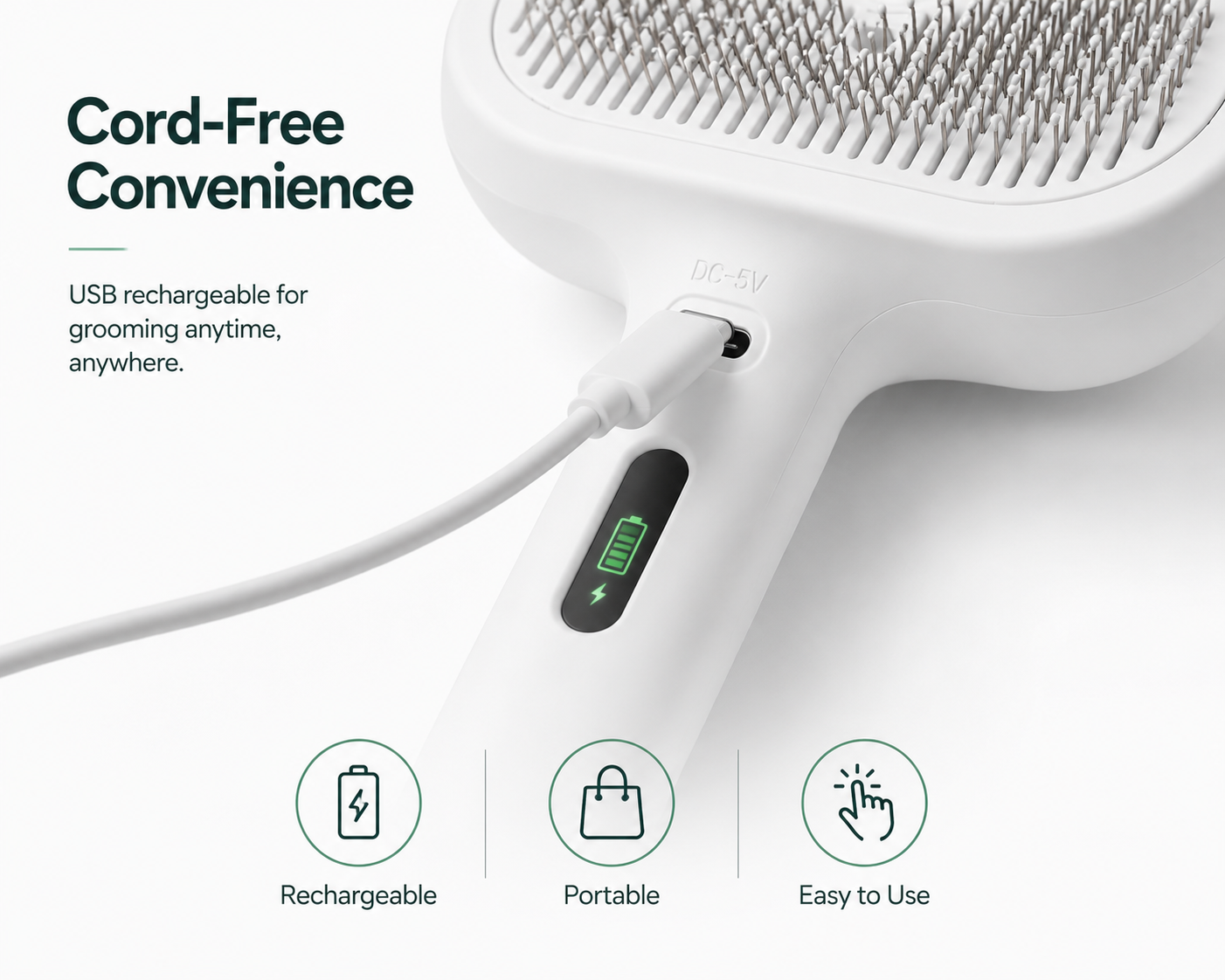 Premium Self-Cleaning Mist Grooming Brush