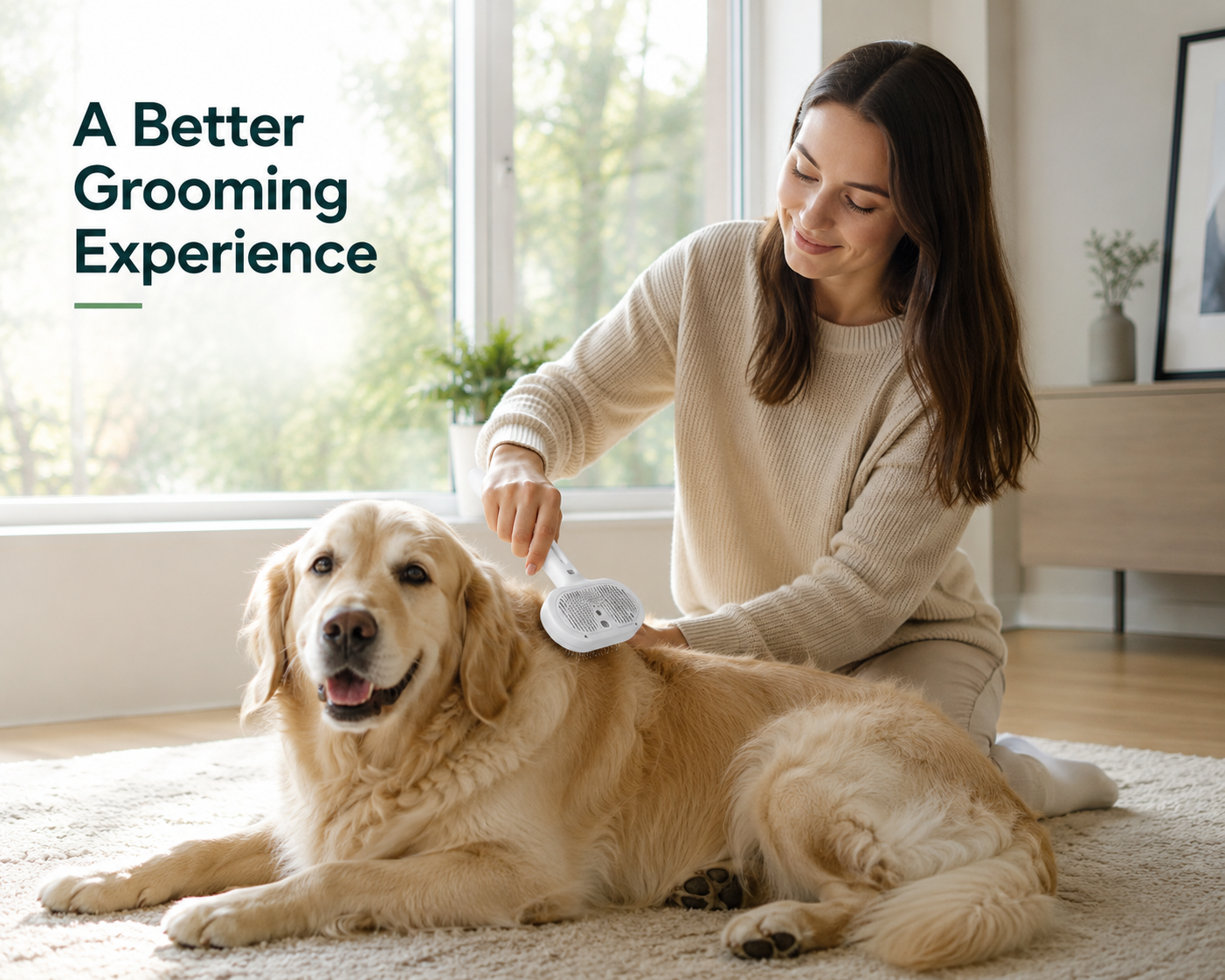 Premium Self-Cleaning Mist Grooming Brush
