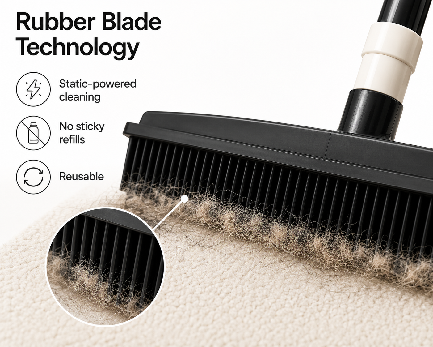 Premium Pet Hair Removal Broom