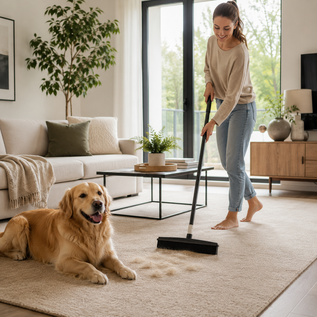 Premium Pet Hair Removal Broom