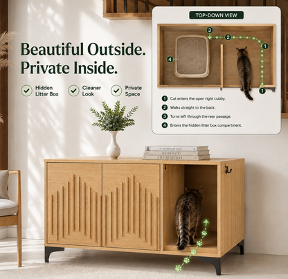 Premium Hidden Cat Litter Cabinet