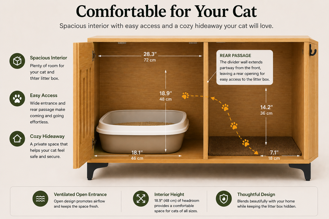 Premium Hidden Cat Litter Cabinet