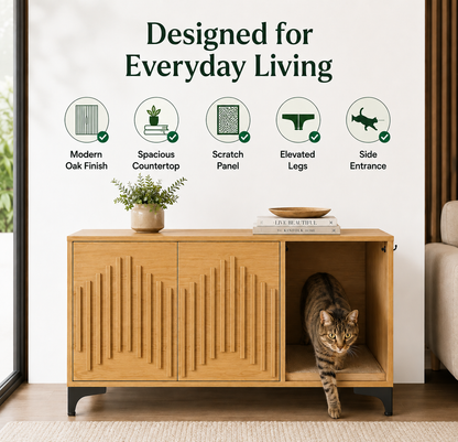 Premium Hidden Cat Litter Cabinet