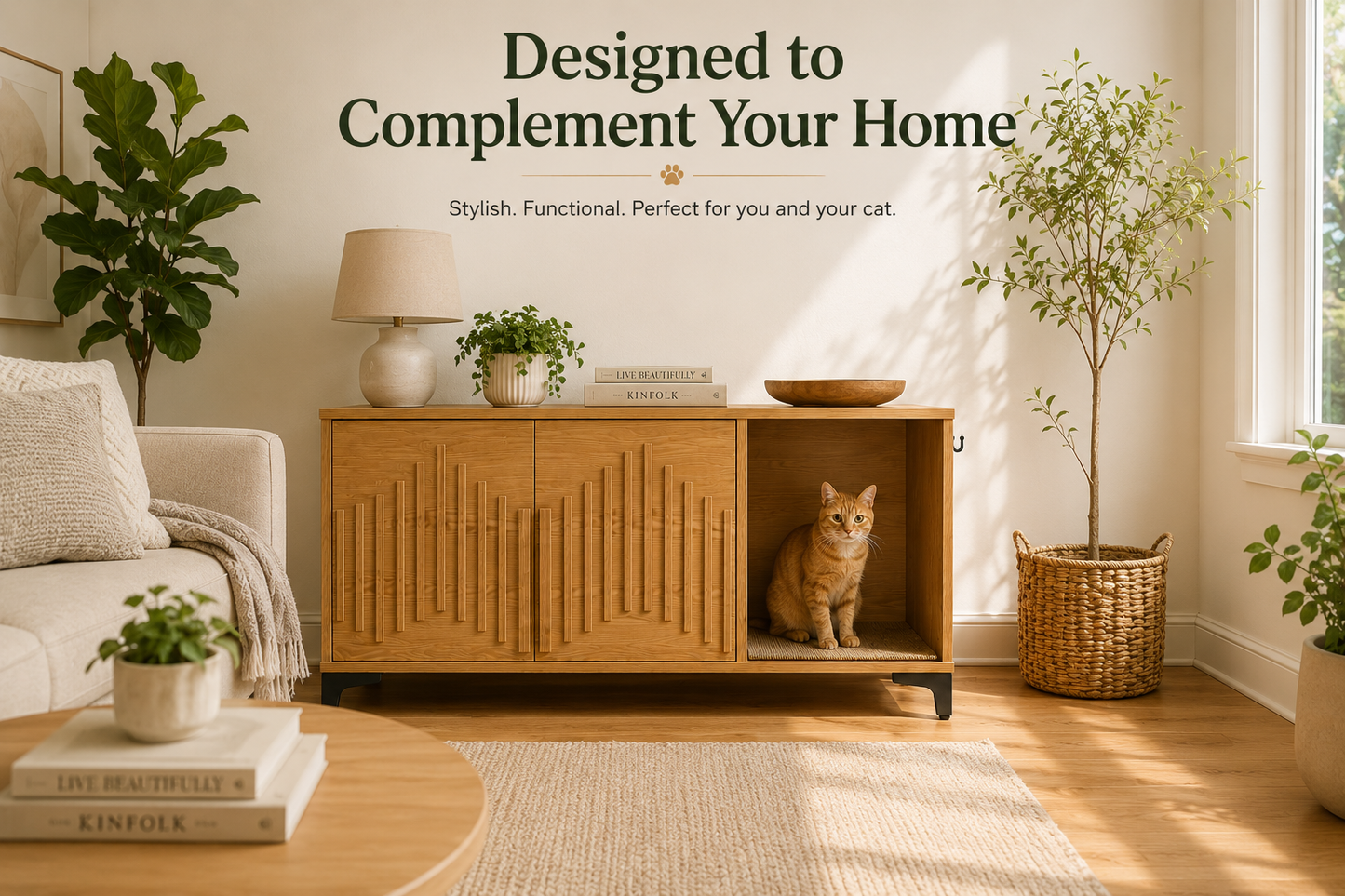 Premium Hidden Cat Litter Cabinet