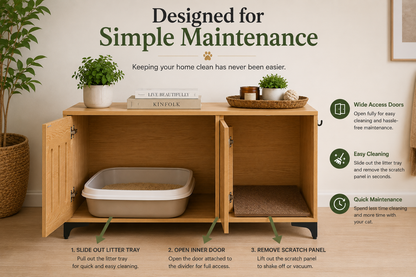 Premium Hidden Cat Litter Cabinet